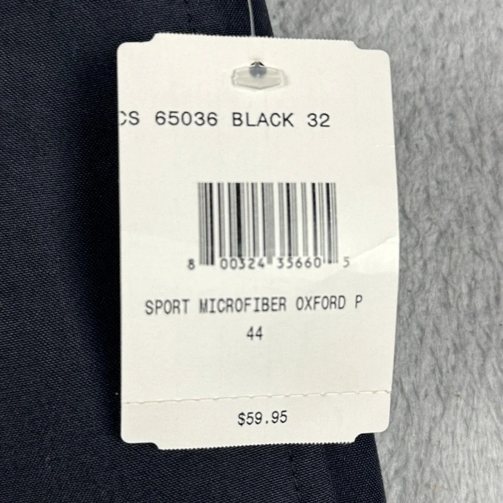 NEW Callaway Golf Sport Pants Mens 44X32 Black Microfiber Oxford Pleated Dress